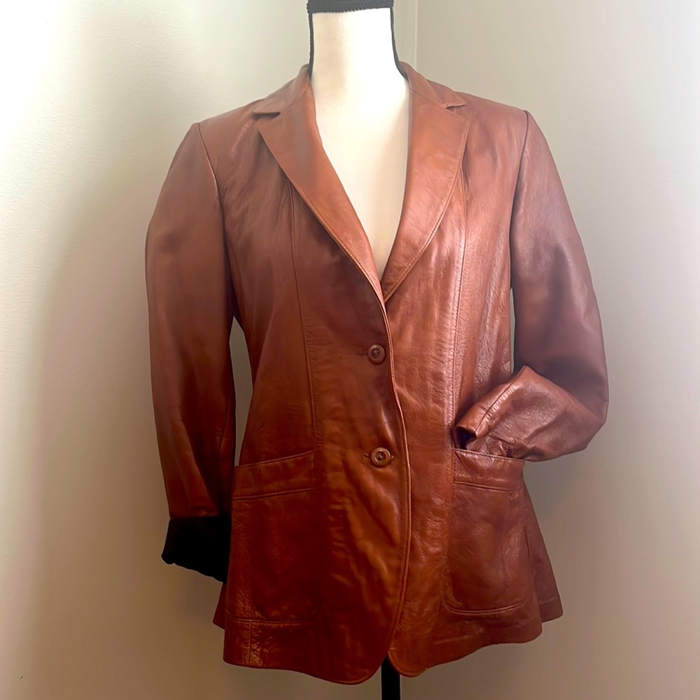 Vintage Leather Blazer